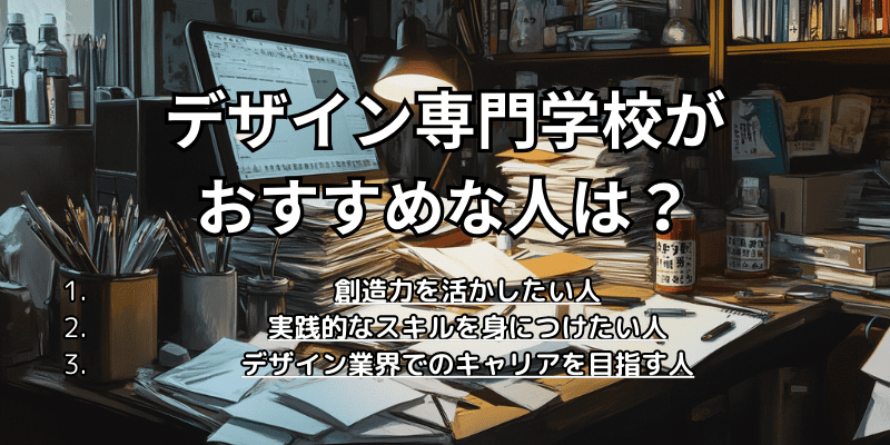 デザイン専門学校がおすすめな人は？